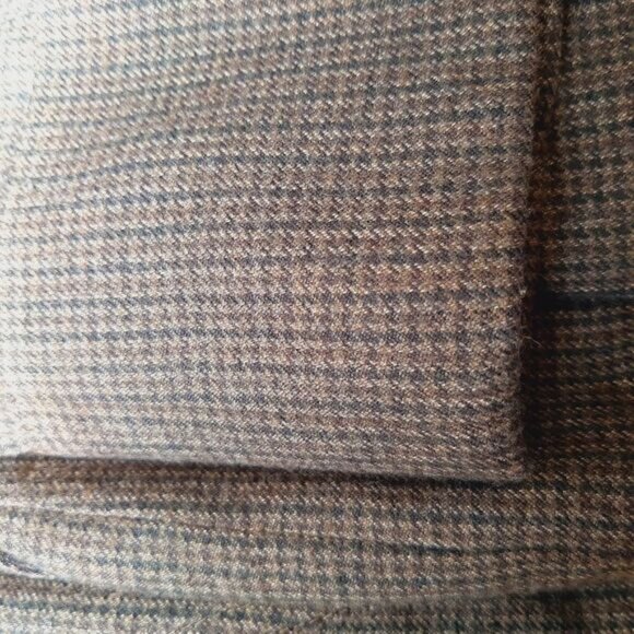 CARTONNIER / Anthropolgie Cropped Cuffed Pants Brown Houndstooth Sz 2 Flawed - Picture 13 of 14